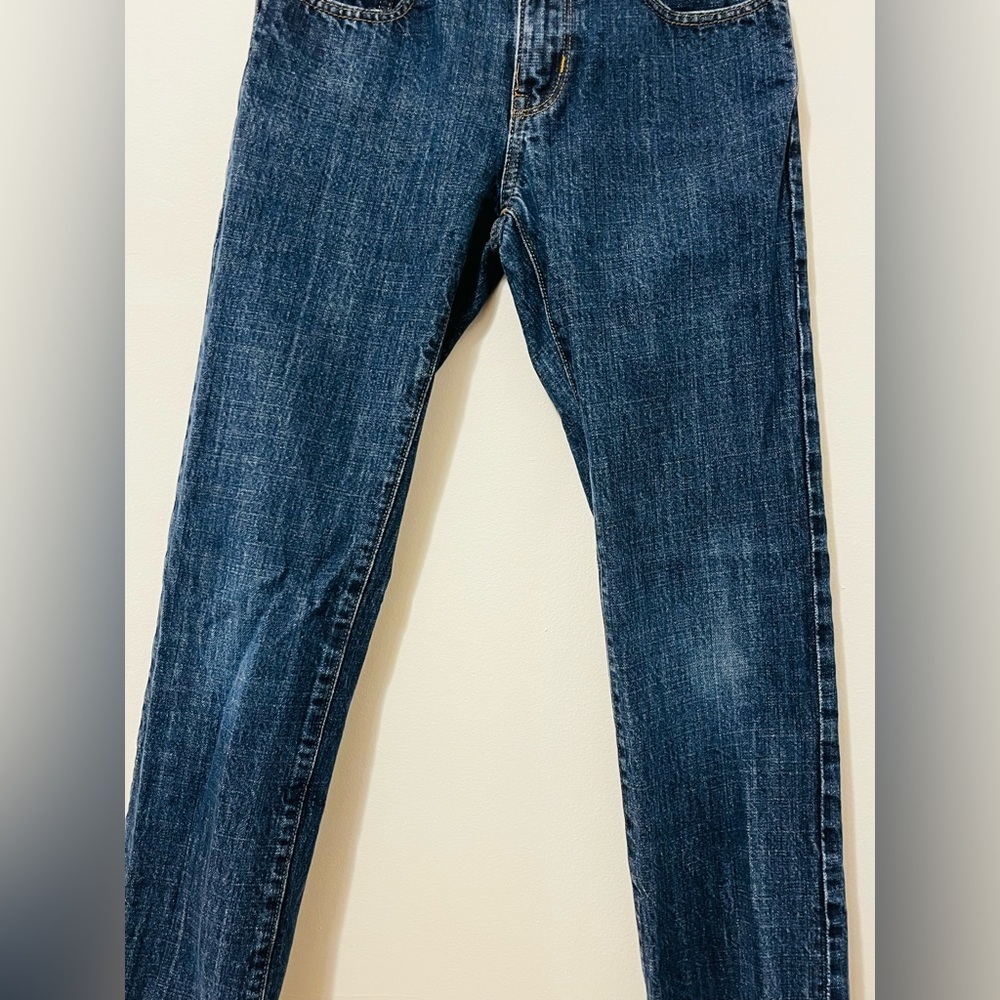 GAP Kids Youth Boys 14 Straight Leg Jeans Dark Wash Denim Adjustable Waist EUC - Picture 3 of 10